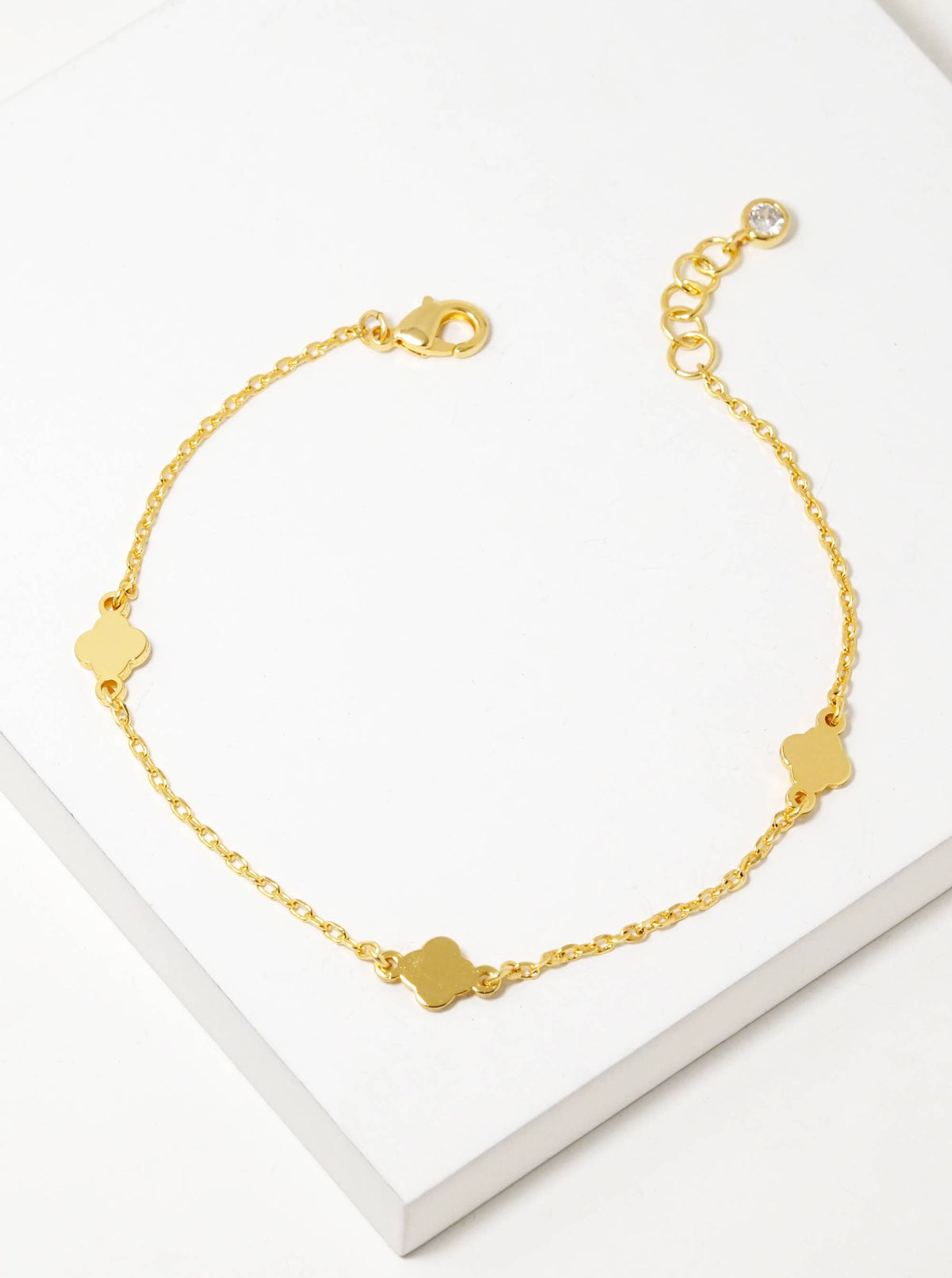 Dainty Clover Charm Adjustable Bracelet