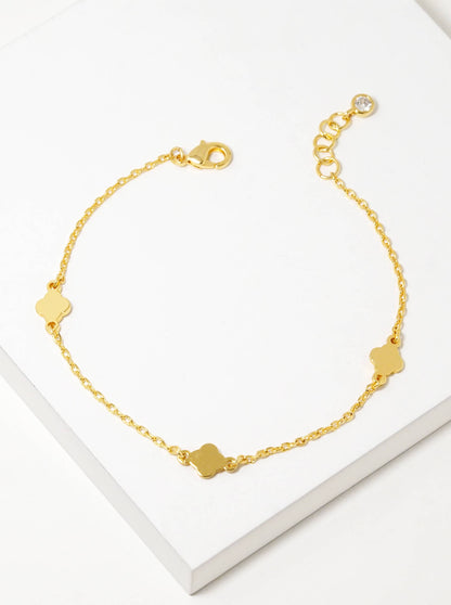 Dainty Clover Charm Adjustable Bracelet