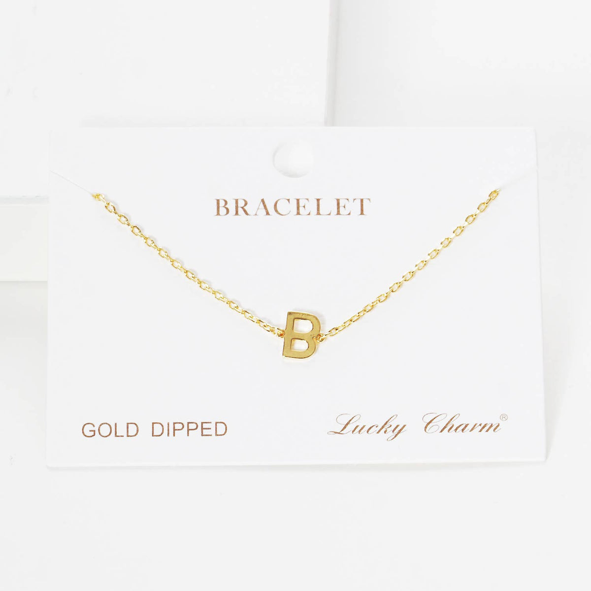 Gold Plated Initial Letter Bracelet