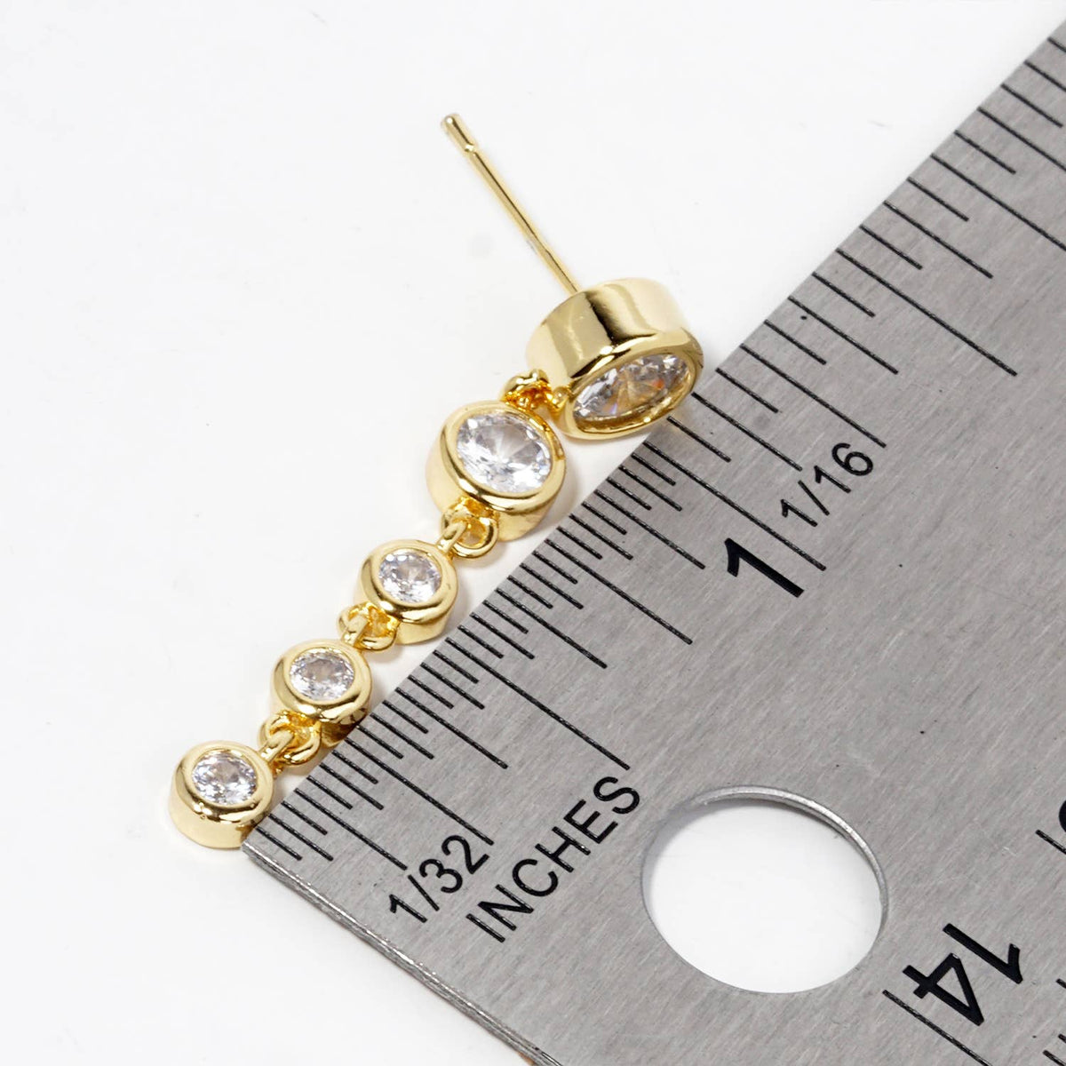 Dazzling Bezel-Set Cubic Zirconia Drop Earrings