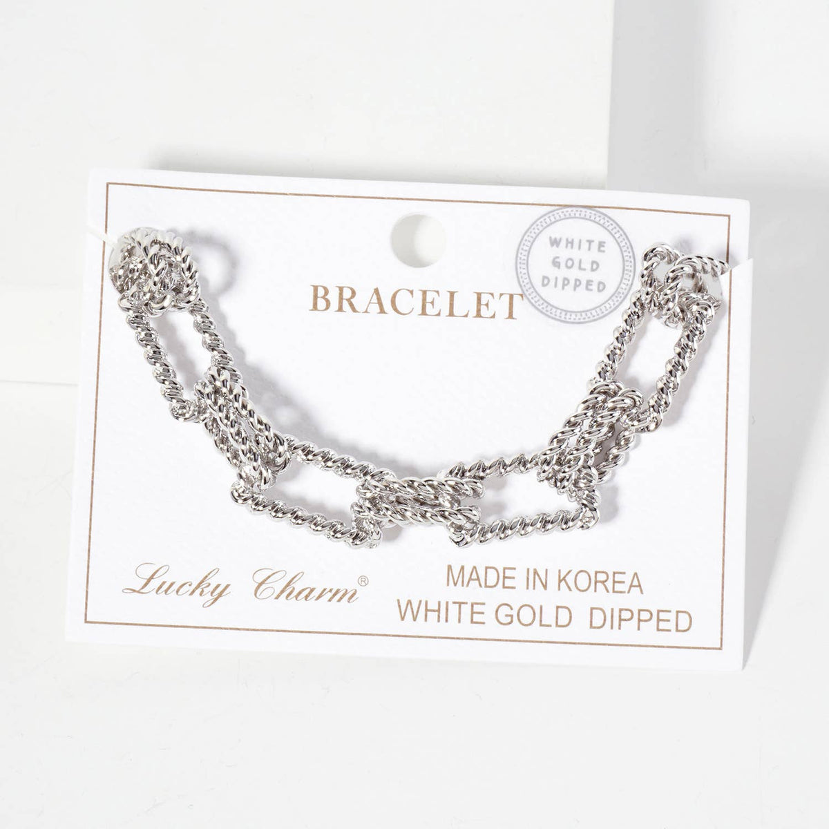 Twisted U-Link Chain Bracelet