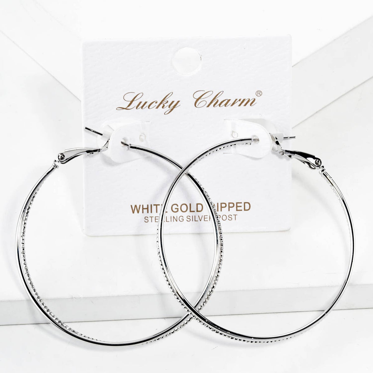 Textured Slim Hoop Earrings
