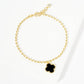 Minimalist Beaded Clover Charm Bracelet