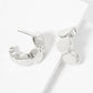 Polished Brass Graduated Ball-Shaped Hoop Earrings