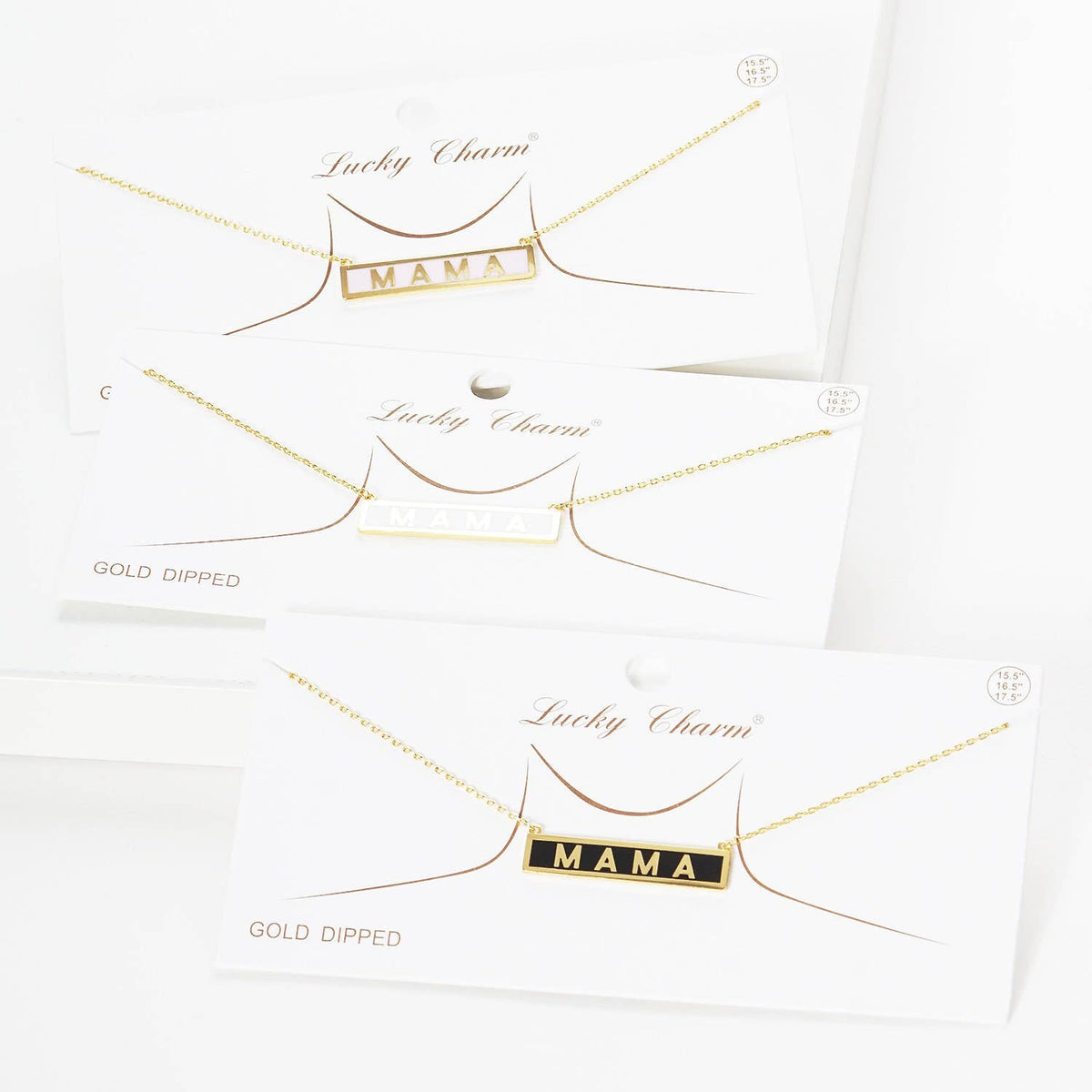 Gold Plated Mini Bar MAMA Necklace