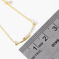Gold Plated Uncut Bar Necklace