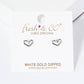 18K Gold Dipped CZ Stone Heart Post Stud Earrings