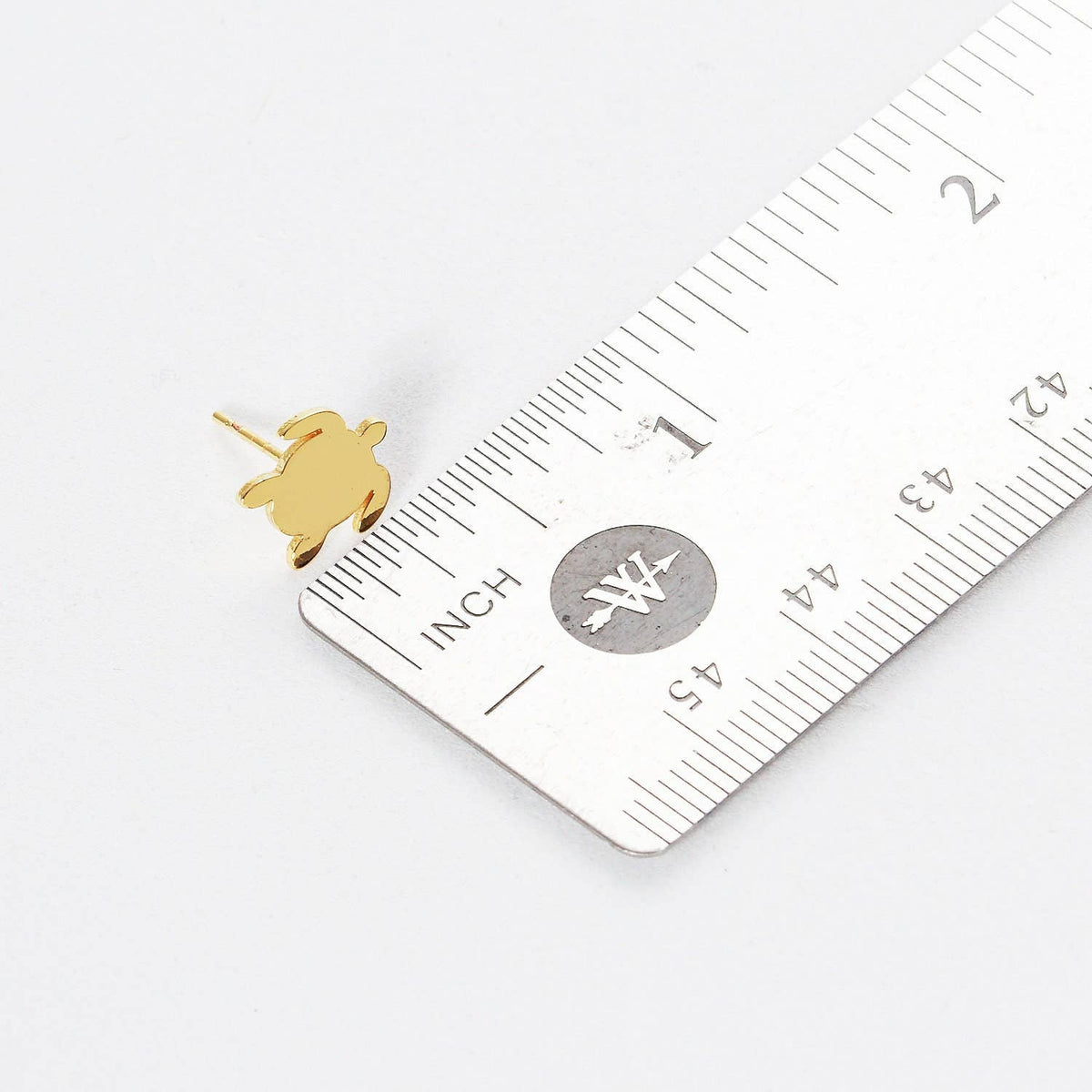Gold Plated Turtle Stud Earrings