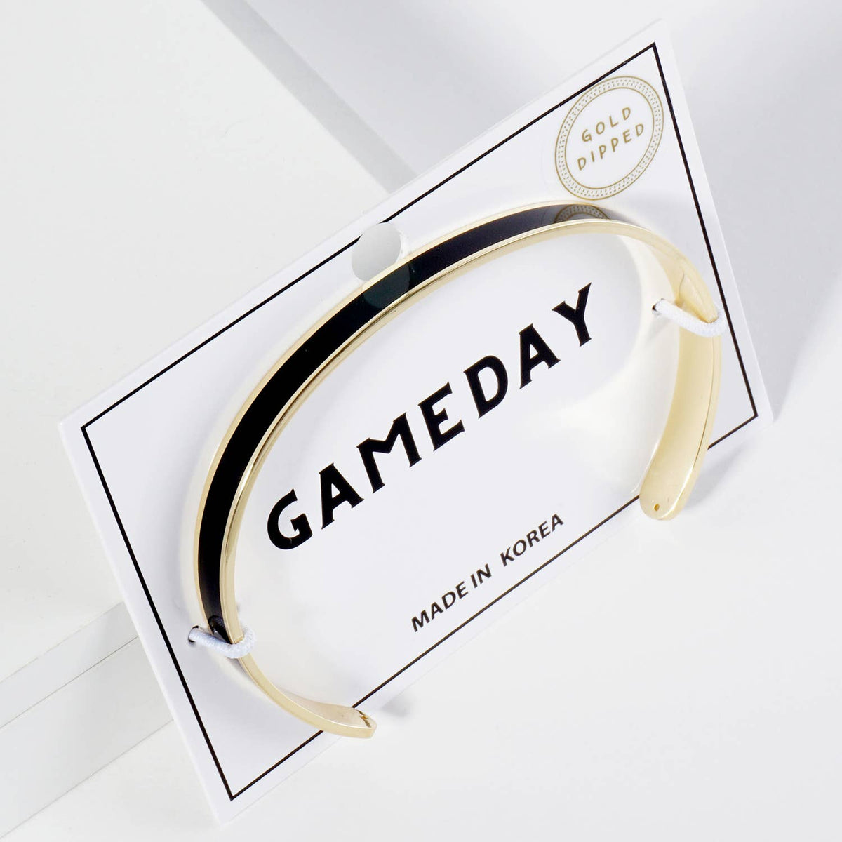 18K GOLD DIPPED ENAMEL COLOR GAME DAY CUFF BRACELET