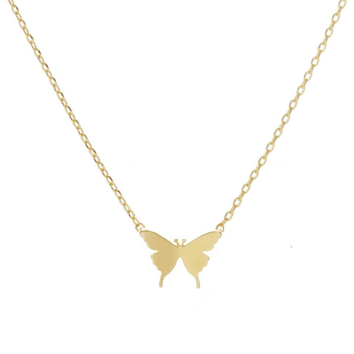 Gold Plated Dainty Butterfly Necklace