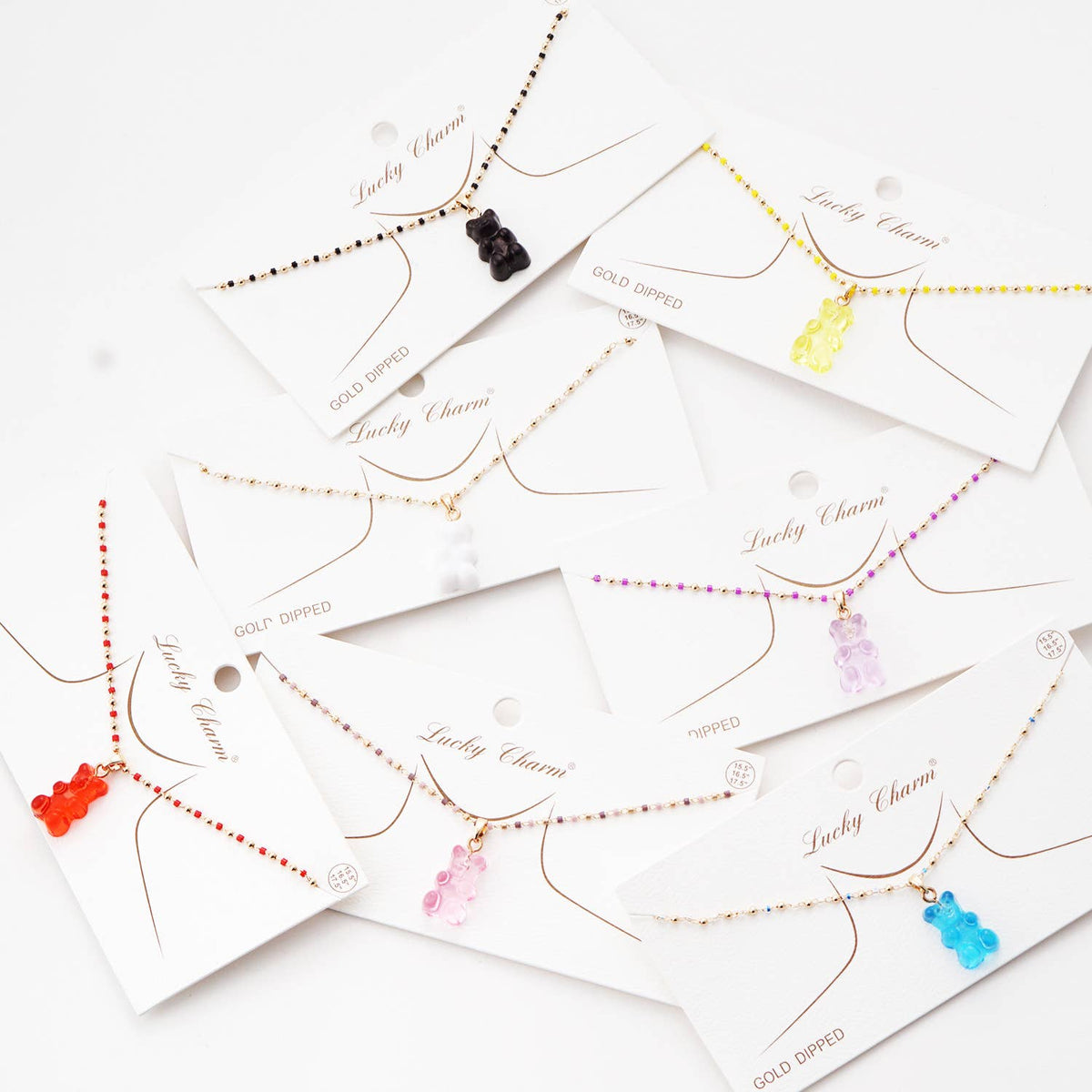 Multicolor Beaded Gummy Bear Necklace
