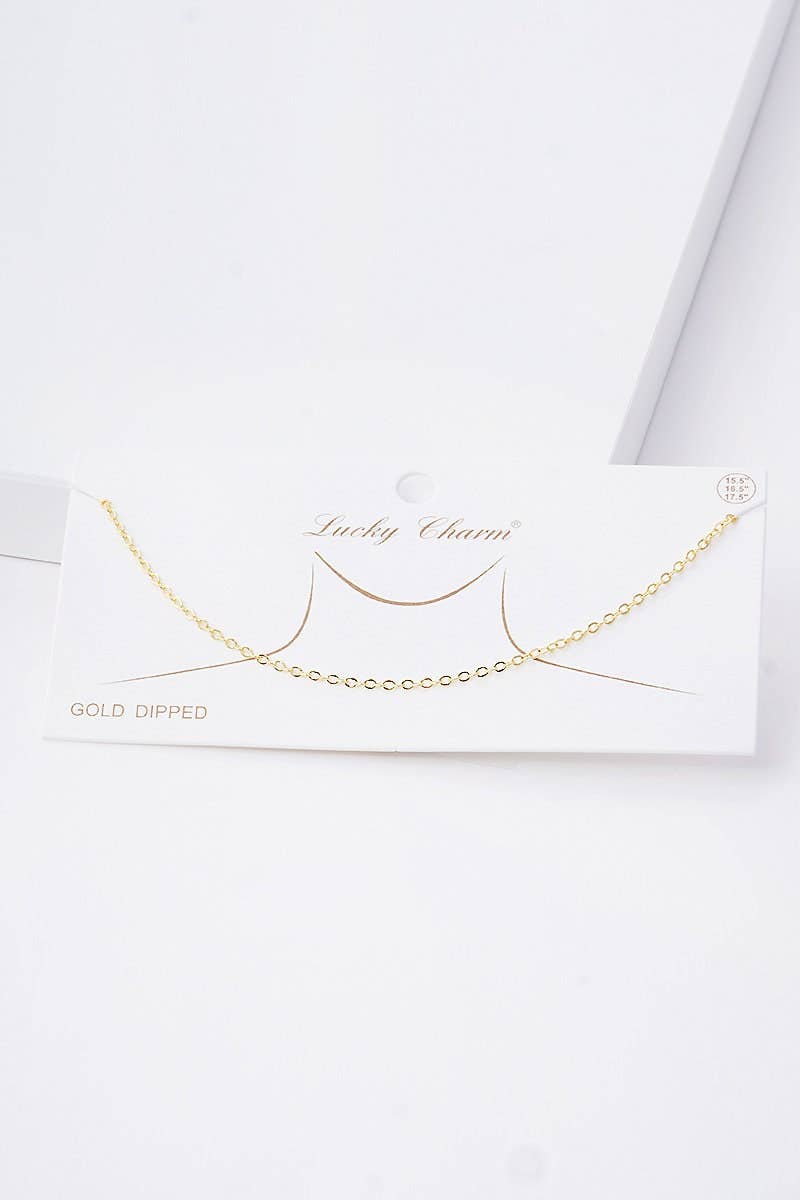 Gold Simple Chain Link Necklace