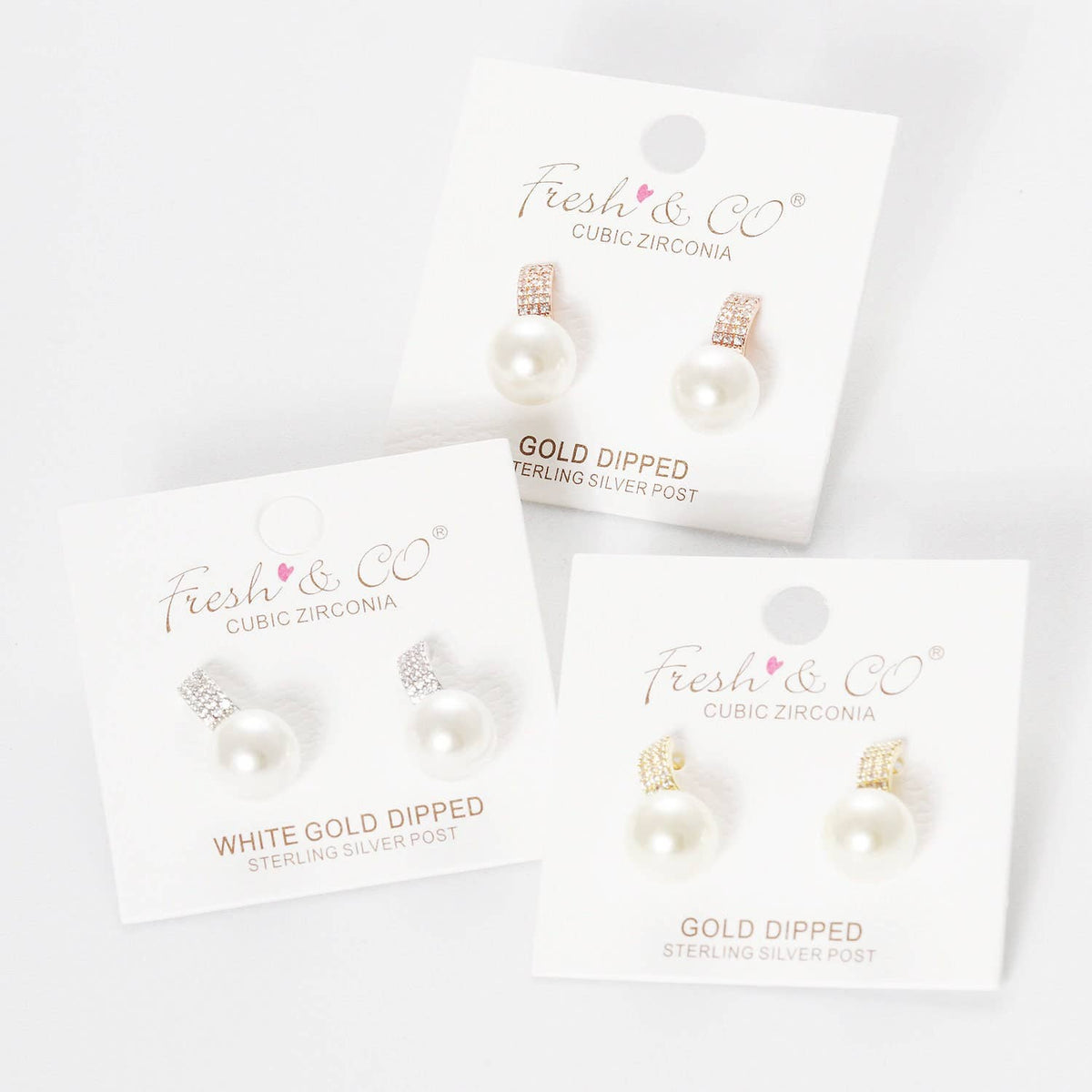 Gold Freshwater Pearl Huggie Earrings