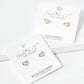 18K Gold Dipped CZ Stone Heart Post Stud Earrings