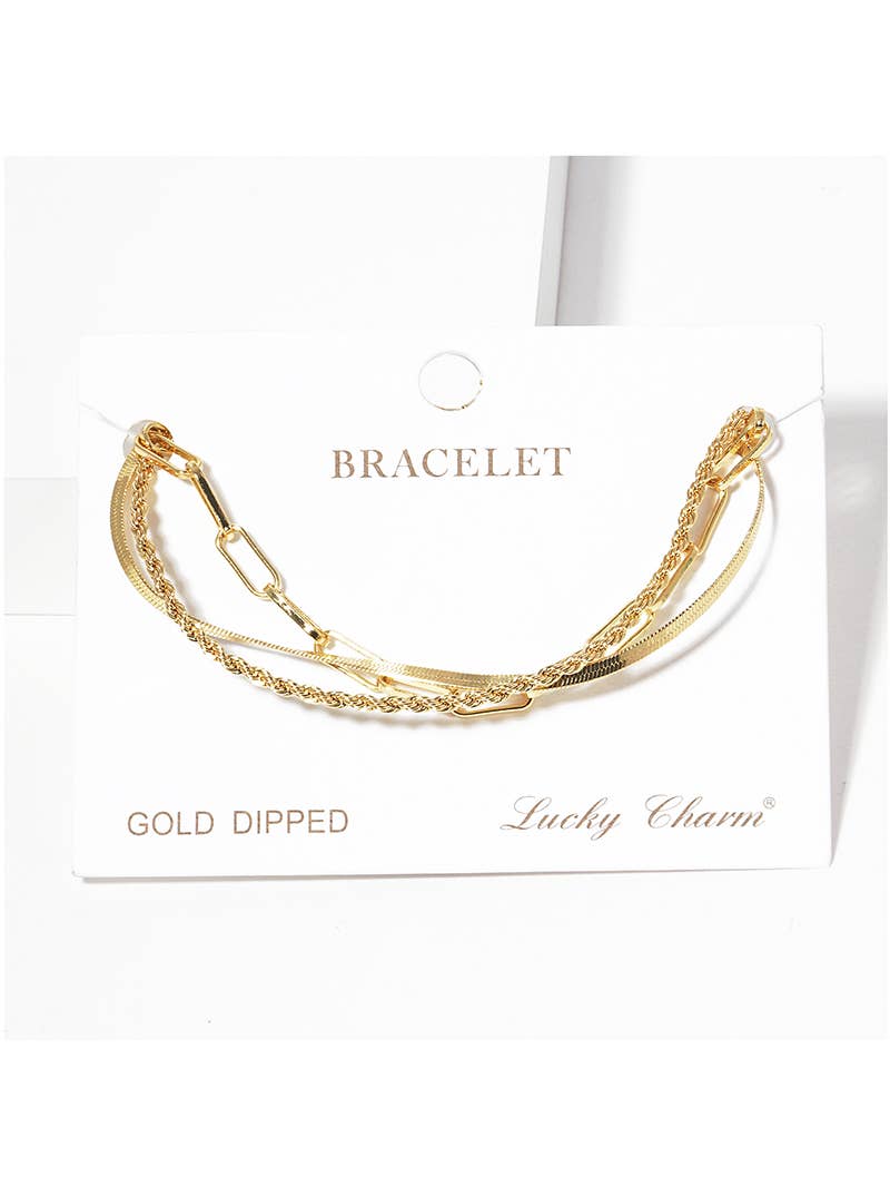 Minimalist Multi-Layered Chain Bracelet