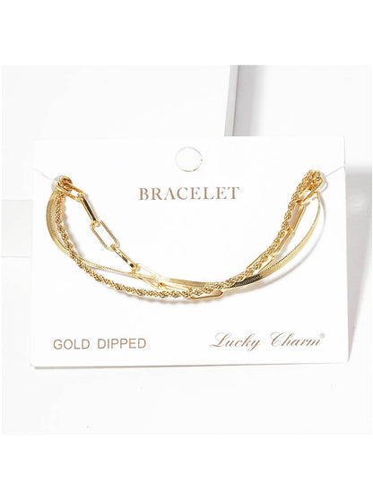 Minimalist Multi-Layered Chain Bracelet