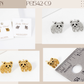 Animal-Theme Brushed Brass 10mm Panda Stud Earrings