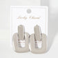 Rectangle Doorknocker Design Dangle Post Earrings