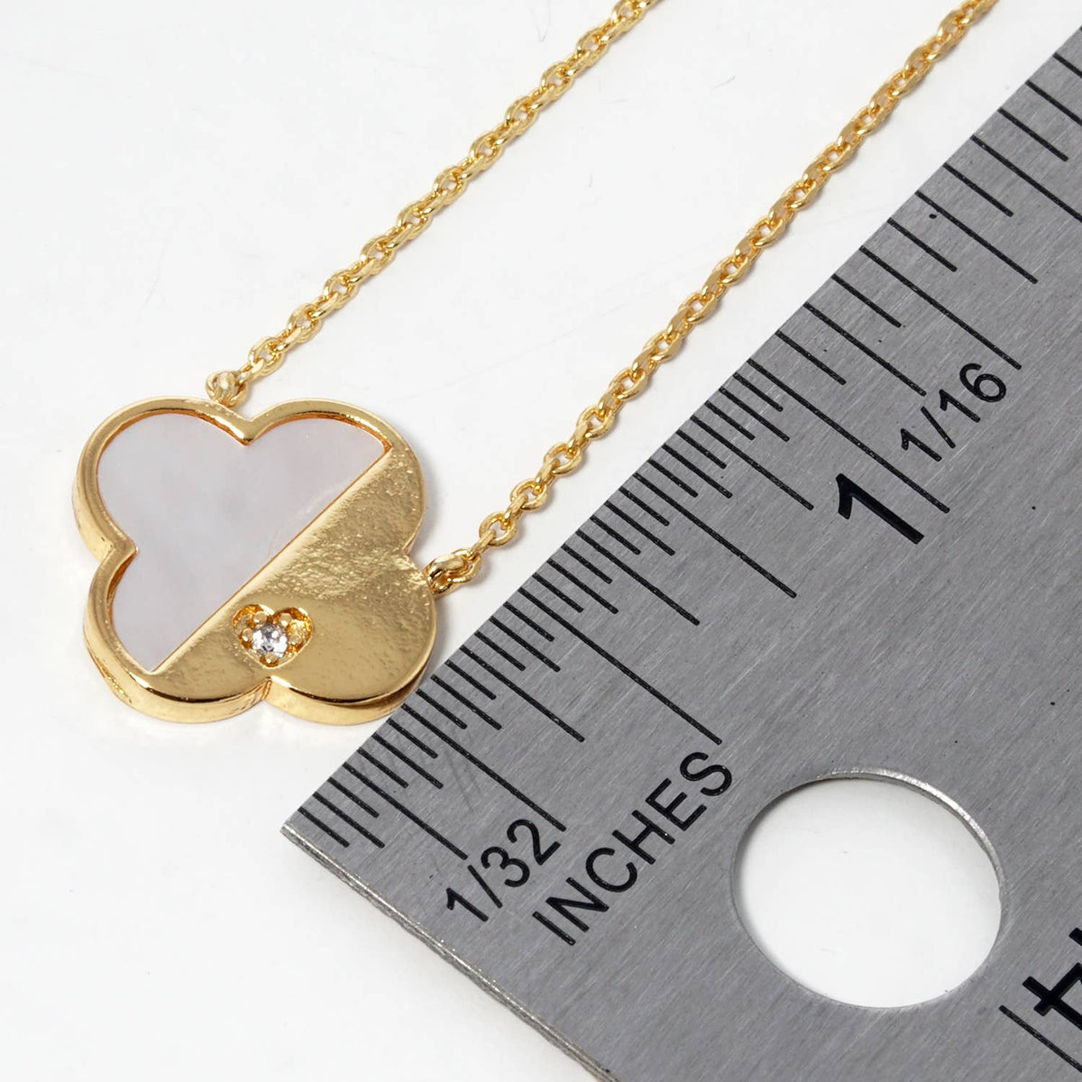 Mixed Media Clover Pendant Necklace