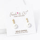 7MM PEARL DROP PAVE CUBIC ZIRCONIA BAR POST STUD EARRINGS