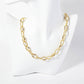 Rope-Texture Polished Brass Chain Necklace
