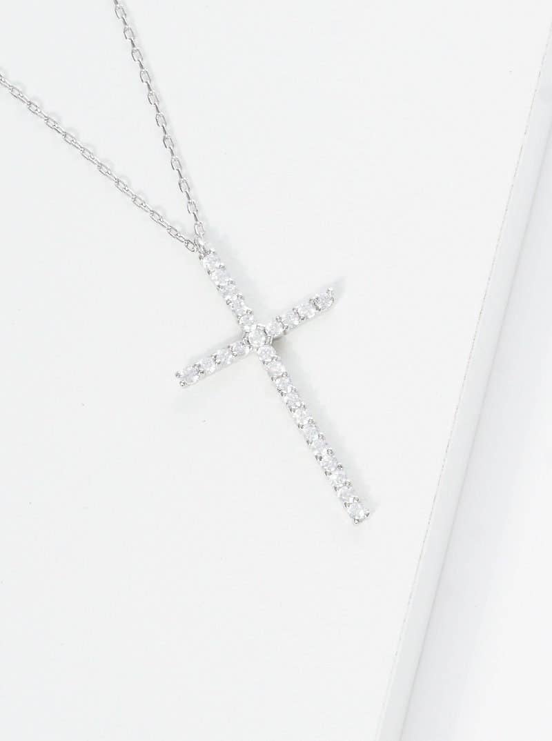 Gold Cubic Filled Cross Necklace