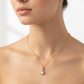 Quiet Luxury Round Cubic Zirconia Drop Pendant Necklace