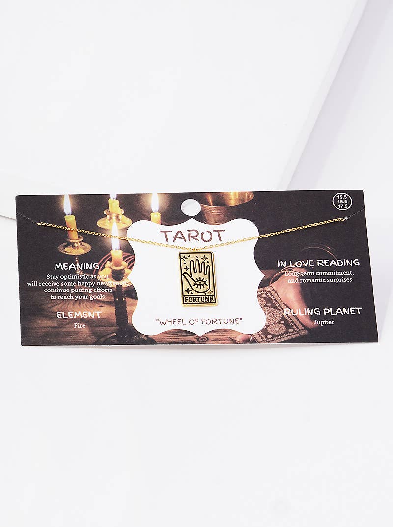Gold Plated Tarot Card Necklace