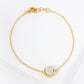 7mm CZ-Stone 18K-Gold-Dipped Chain Bracelet