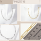 18K-Gold-Dipped 20-15mm Textured Paperclip Chain Necklace