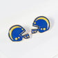 18K Gold Dipped Enamel Football Helmet Game Day Stud Earring