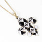 Gold Plated Dalmatian Fleur De Lis Necklace