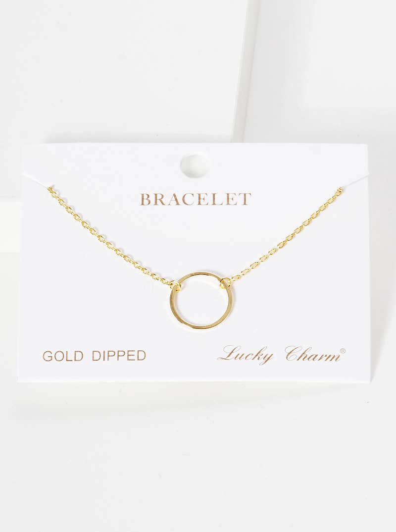 Minimalist Circular Charm Bracelet