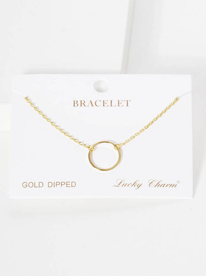 Minimalist Circular Charm Bracelet