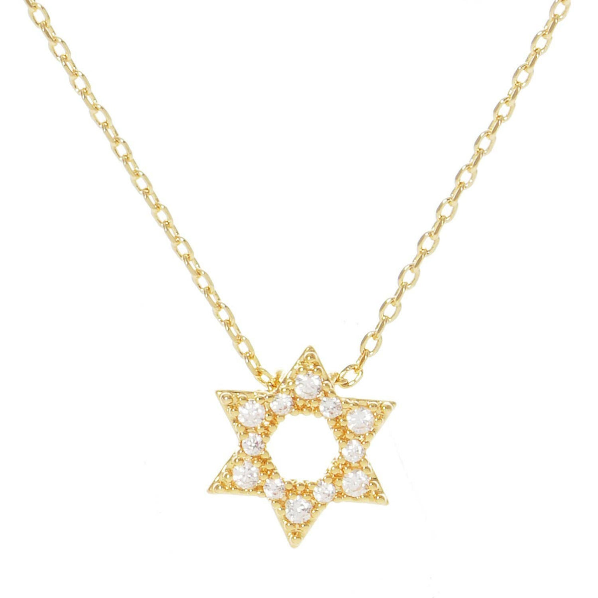 Gold Plated David Star Necklace