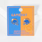 18K Gold Dipped Enamel Football Helmet Game Day Stud Earring