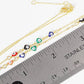 Gold Heart Evil Eye Multicolor Necklace