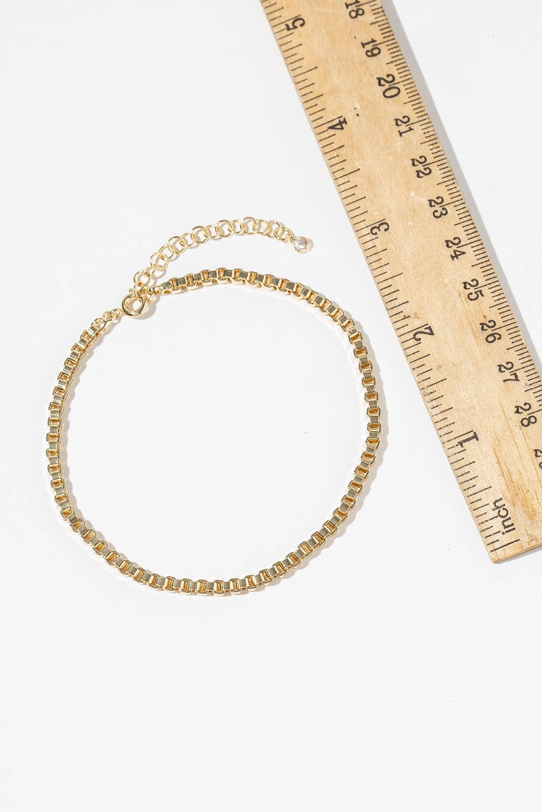 Gold & Silver Dipped Box Chain Anklet - Hypoallergenic Minim