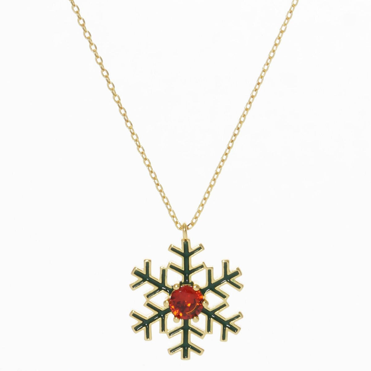 Gold Plated Snowflake Necklace