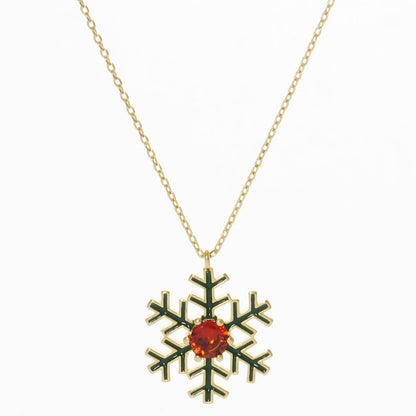 Gold Plated Snowflake Necklace