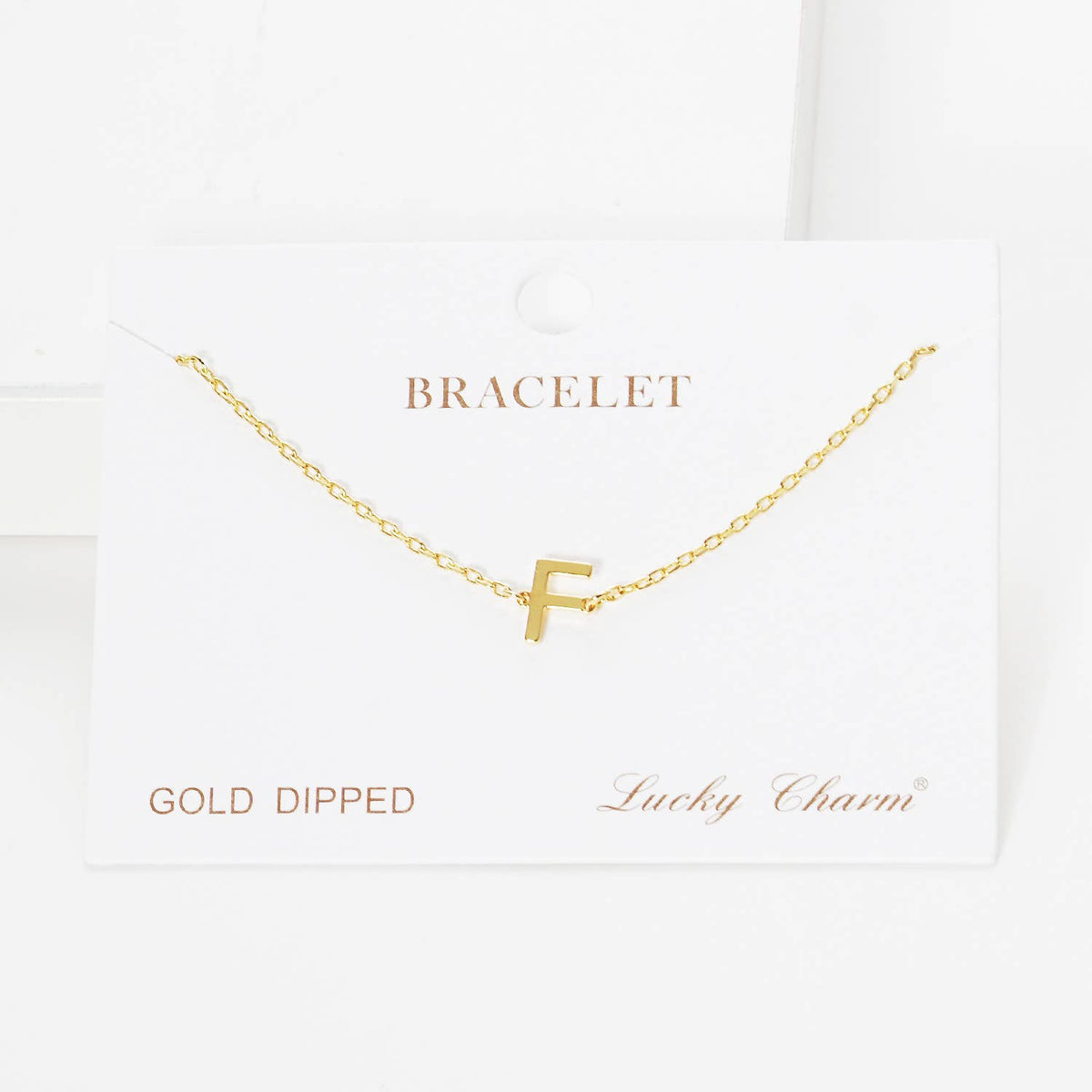Gold Plated Initial Letter Bracelet