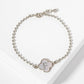 Dainty Gold Dipped Initial Clover Bracelet