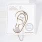 Quatrefoil Stud and Ear Cuff Drape Chain Earring Set