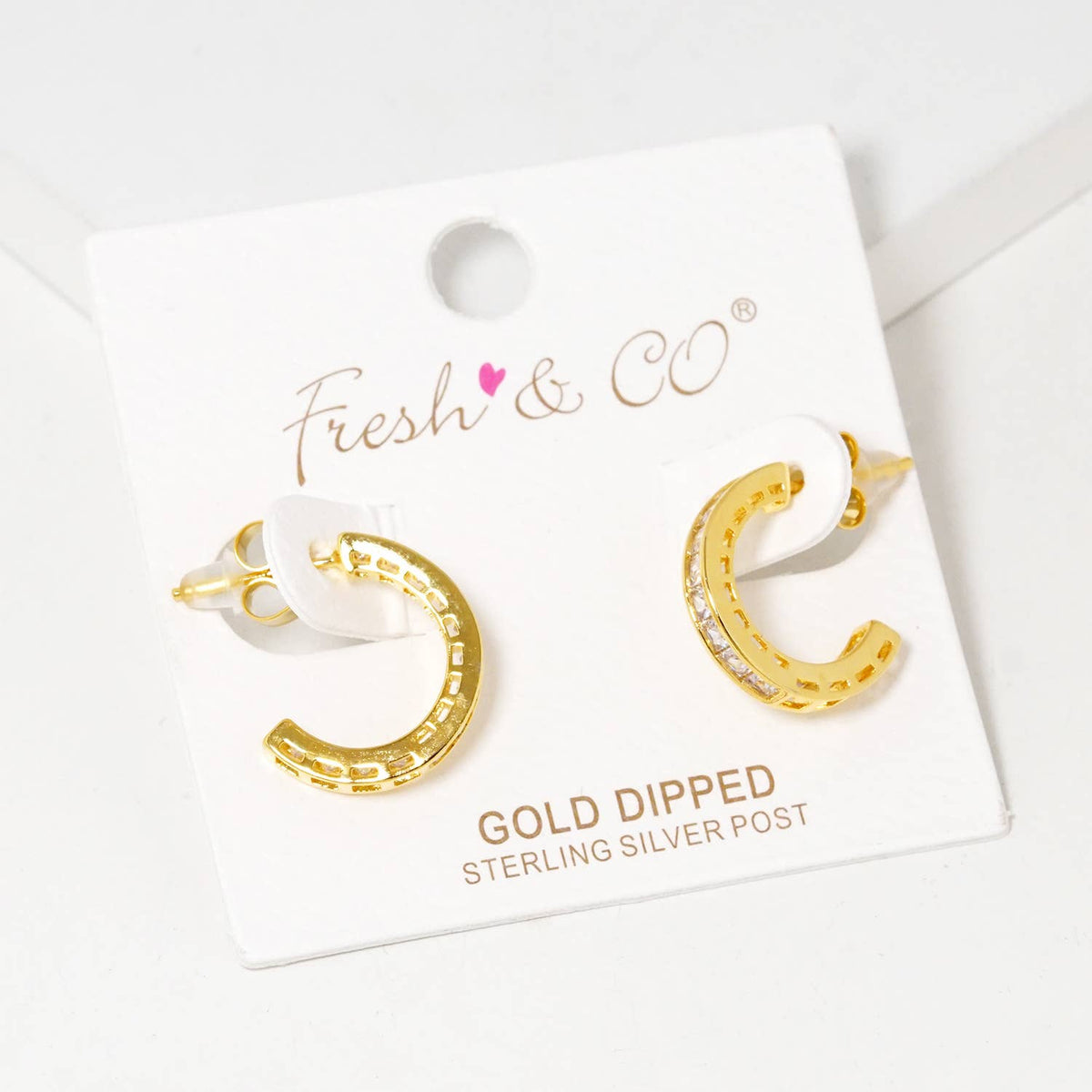 Dainty Pave Cubic Zirconia Huggie Hoops