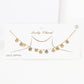Gold Plated Chain w/ Dangling Roses Necklace