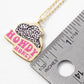 Howdy Honey Leopard Cowgirl Hat Pendant Necklace