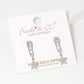 Dainty Pavé Star & Safety Pin Drop Earrings