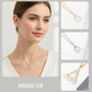 Pavé Triangle Pearl Pendant Necklace