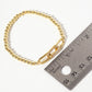 Minimalist Pave Interlocking Link Ball Chain Bracelet