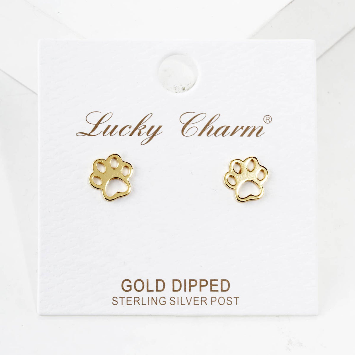 Dainty Paw Print Stud Earrings